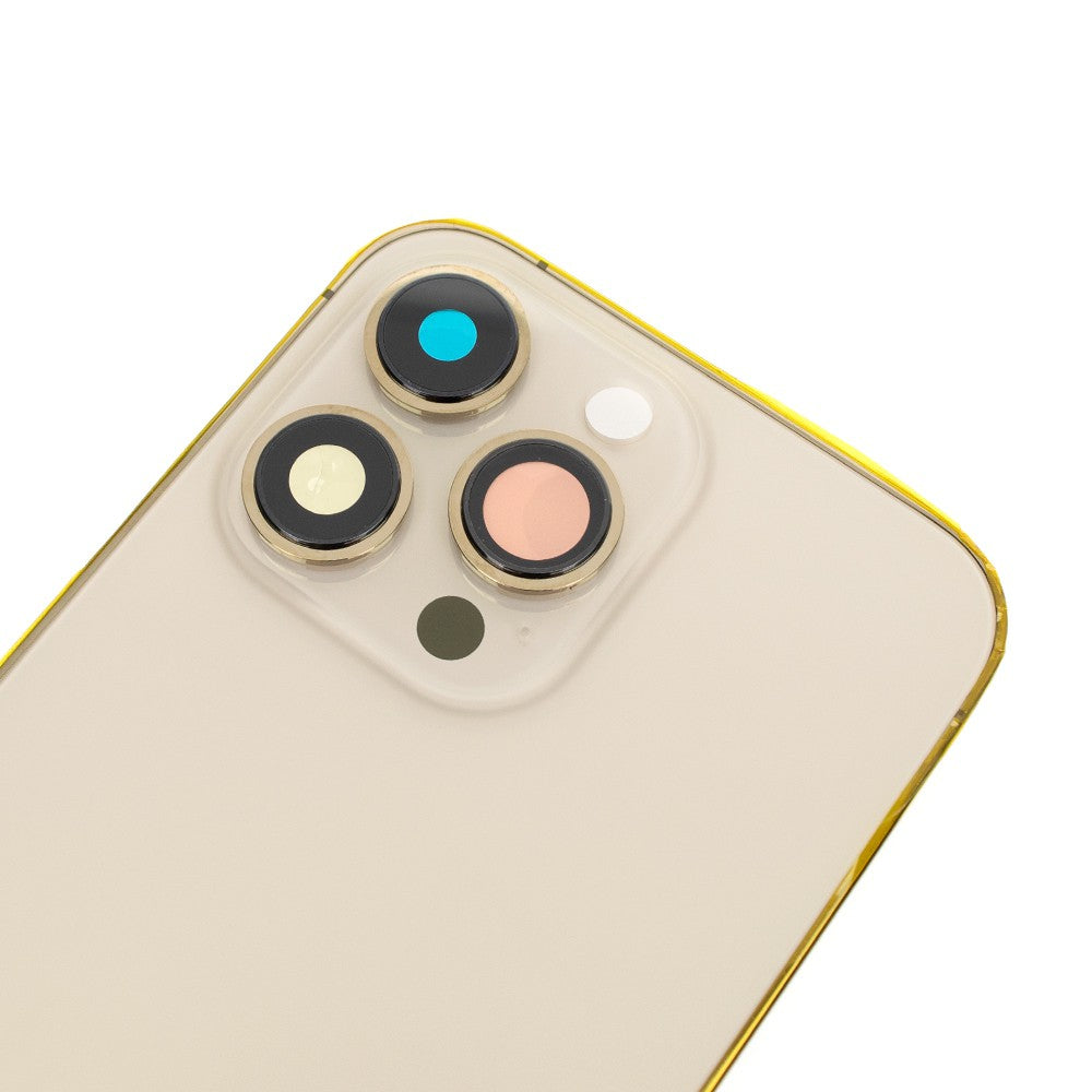 Rear Housing for iPhone 13 Pro (NO LOGO)-Gold Rear Housing for iPhone 13 Pro (NO LOGO)-Gold